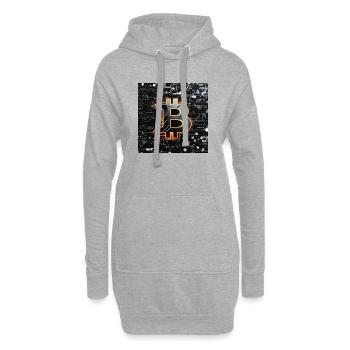 Bitcoin Neon Schaltkreis - Hoodie-Kleid - Grau meliert - Vorne