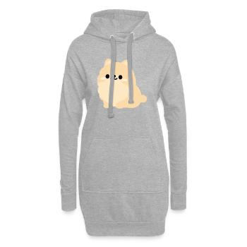 Petit poméranien pastel - Sweat-shirt à capuche long Femme - gris chiné - Devant