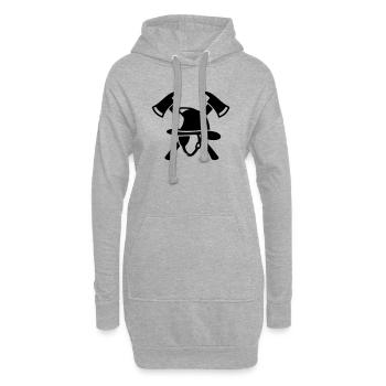 Cat Mom Pink Schriftzug - Hoodie-Kleid - Grau meliert - Vorne
