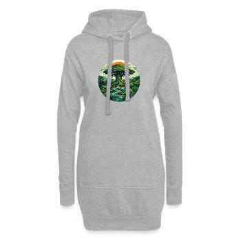 Traum vom Amazonas - Hoodie-Kleid - Grau meliert - Vorne