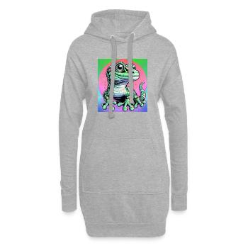 Gecko - Hoodie-Kleid - Grau meliert - Vorne