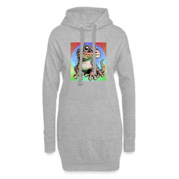 Gecko - Hoodie-Kleid - Grau meliert - Vorne