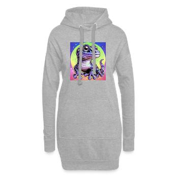 Gecko - Hoodie-Kleid - Grau meliert - Vorne