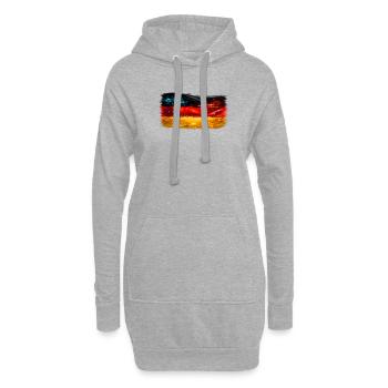 Tech-Circuit Neon Nebel Deutschland flagge - Hoodie-Kleid - Grau meliert - Vorne
