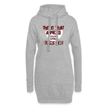 So sieht eine stolze Mutter aus - Hoodie-Kleid - Grau meliert - Vorne