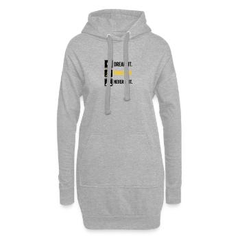 Verfolgt es: Run Think Rise - Hoodie-Kleid - Grau meliert - Vorne