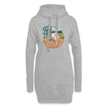 Find Me On The Field - Hoodie-Kleid - Grau meliert - Vorne