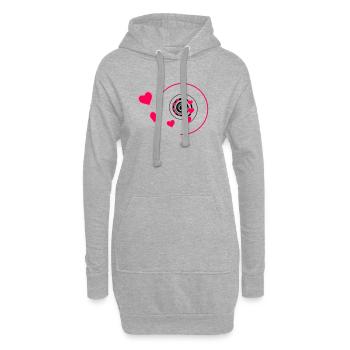 Love - Hoodie-Kleid - Grau meliert - Vorne