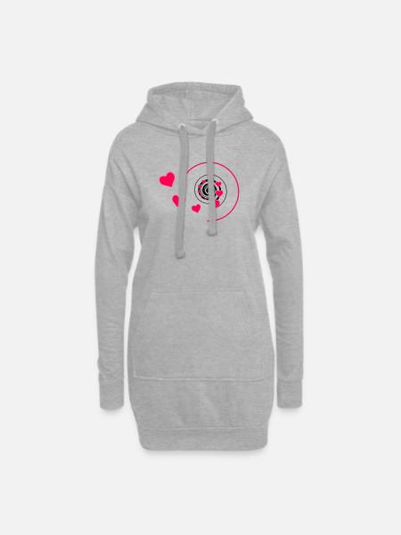 Love - Hoodie Dress - heather grey