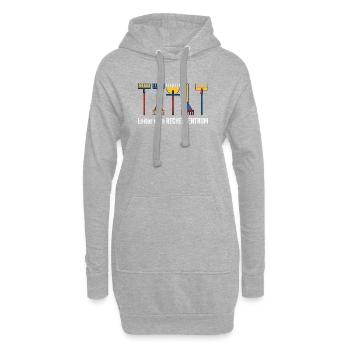 Rechenzentrum Gärtner Garten Gartenarbeit - Hoodie-Kleid - Grau meliert - Vorne