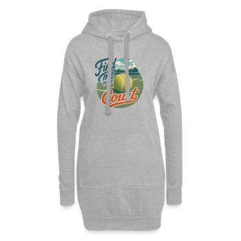 Find Me on the Court Retro Tennis - Hoodie-Kleid - Grau meliert - Vorne