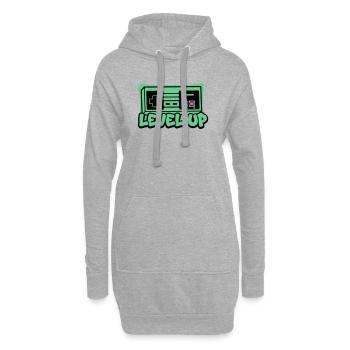 Level Up Controller Icon - Hoodie Dress - heather grey - Front