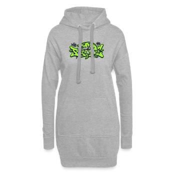 Hecht Graffiti Grafik - Hoodie-Kleid - Grau meliert - Vorne