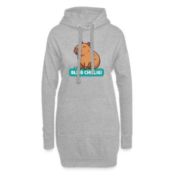 Bleib Chillig CapybaraBleib Chillig Capybara - Hoodie-Kleid - Grau meliert - Vorne