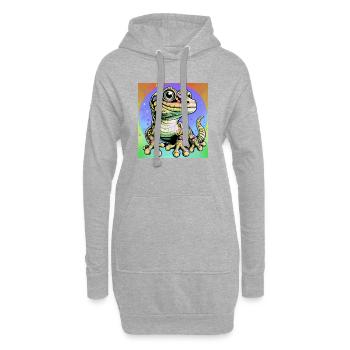 Gecko - Hoodie-Kleid - Grau meliert - Vorne