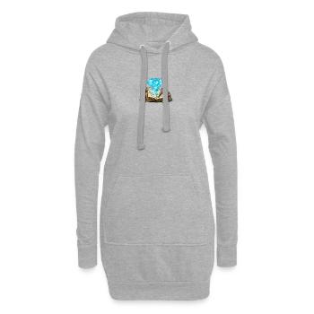 Zauberbuch der Phantasiewelt - Hoodie-Kleid - Grau meliert - Vorne