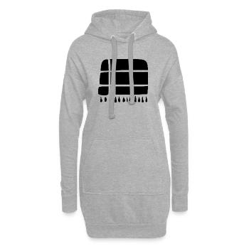 Wool Blanket Sewing Knitting Gift - Hoodie Dress - heather grey - Front