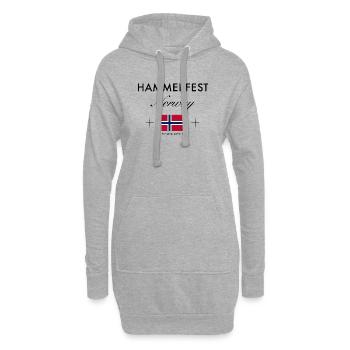 Hammerfest Norway Coordinates Travel Souvenir - Hoodie Dress - heather grey - Front