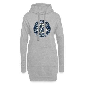 Stelvio Pass Conqueror Retro-Abzeichen - Hoodie-Kleid - Grau meliert - Vorne