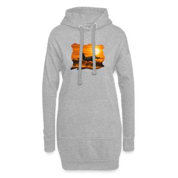 C-17 Globemaster Sunset - Hoodie-Kleid - Grau meliert - Vorne