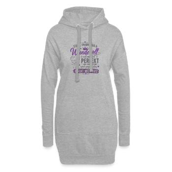 Stark unabhängig Wunderbar Zitat - Hoodie-Kleid - Grau meliert - Vorne