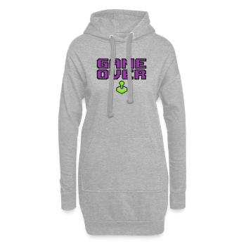 Game Over Pixel Logo - Hoodie-Kleid - Grau meliert - Vorne