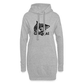Gansbaai Shark - Sweat-shirt à capuche long Femme - gris chiné - Devant