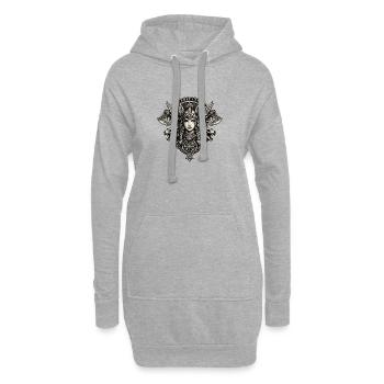 Valkyrie Wolfcrest Crest - Hoodie Dress - heather grey - Front