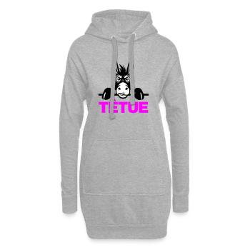 Hartnäckig - Hoodie-Kleid - Grau meliert - Vorne