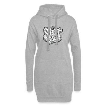 Sylt Graffiti Oldschool Hip Hop - Hoodie-Kleid - Grau meliert - Vorne