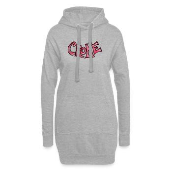 Crone Red Grotesque Text - Hoodie-Kleid - Grau meliert - Vorne