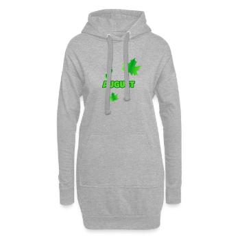 Gift for August - Hoodie Dress - heather grey - Front