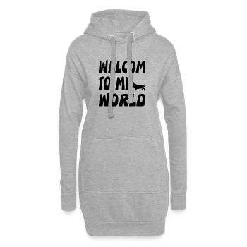 Dackel - Hoodie-Kleid - Grau meliert - Vorne