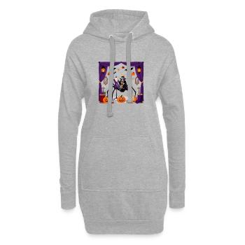 Vampirspinnenkönig Halloween - Hoodie-Kleid - Grau meliert - Vorne