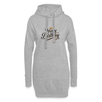 Happy Birthday - Hoodie Dress - heather grey - Front