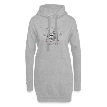 jimothy the Raccoon - Hoodie Dress - heather grey - Front