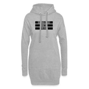 Les réseaux sociaux nuisent sérieusement à la santé mentale selon les affirmations - Sweat-shirt à capuche long Femme - gris chiné - Devant