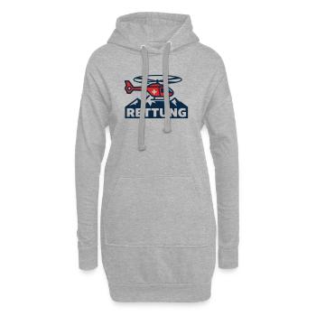 Rettungshubschrauber Logo - Hoodie-Kleid - Grau meliert - Vorne