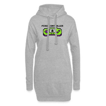 Pixel Controller Logo Grafik - Hoodie-Kleid - Grau meliert - Vorne