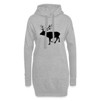 Reh - Hoodie-Kleid - Grau meliert - Vorne