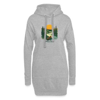 Spreewald Germany | Vintage Nature Poster - Hoodie-Kleid - Grau meliert - Vorne