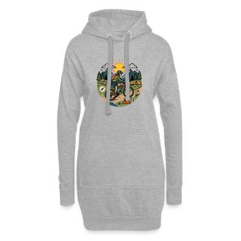 Mountainbikepacking Adventure Badge T-Shirt - Hoodie-Kleid - Grau meliert - Vorne