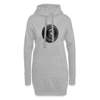 Car Wheel - Hoodie Dress - heather grey - Front