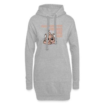 Make Sure Your Friends Are Okay Katze Kätzchen Süß - Hoodie-Kleid - Grau meliert - Vorne