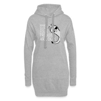 Make Sure Your Friends Are Okay Lama Sonnenbrille - Hoodie-Kleid - Grau meliert - Vorne