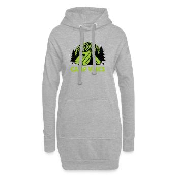 Zelt Camp Vibes Logo - Hoodie-Kleid - Grau meliert - Vorne