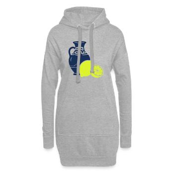 Zitrusvase Kontrast-Print - Hoodie-Kleid - Grau meliert - Vorne