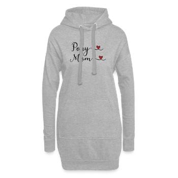 Pony Mom - Hoodie Dress - heather grey - Front