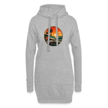 Summer Forever Vintage-Küstengrafik - Hoodie-Kleid - Grau meliert - Vorne