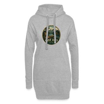 Graphique d’aventure vintage des Journées des Lacs - Sweat-shirt à capuche long Femme - gris chiné - Devant